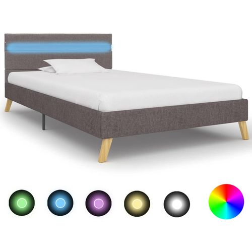 Okvir za krevet od tkanine LED svjetlosivi 100 x 200 cm slika 25