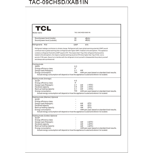 TCL klima uređaj Elite Inverter 2,6kW - TAC-09CHSD/XAB1I slika 5