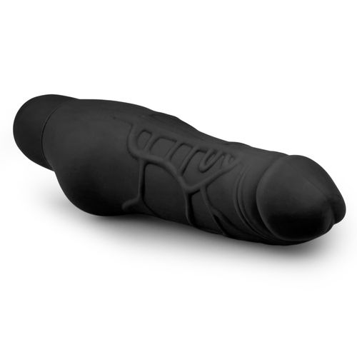 Realističan silikonski vibrator - crni slika 4