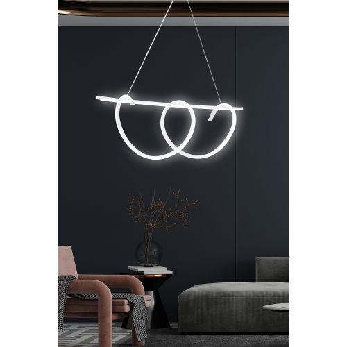 Tauri White-White Light White Chandelier slika 2