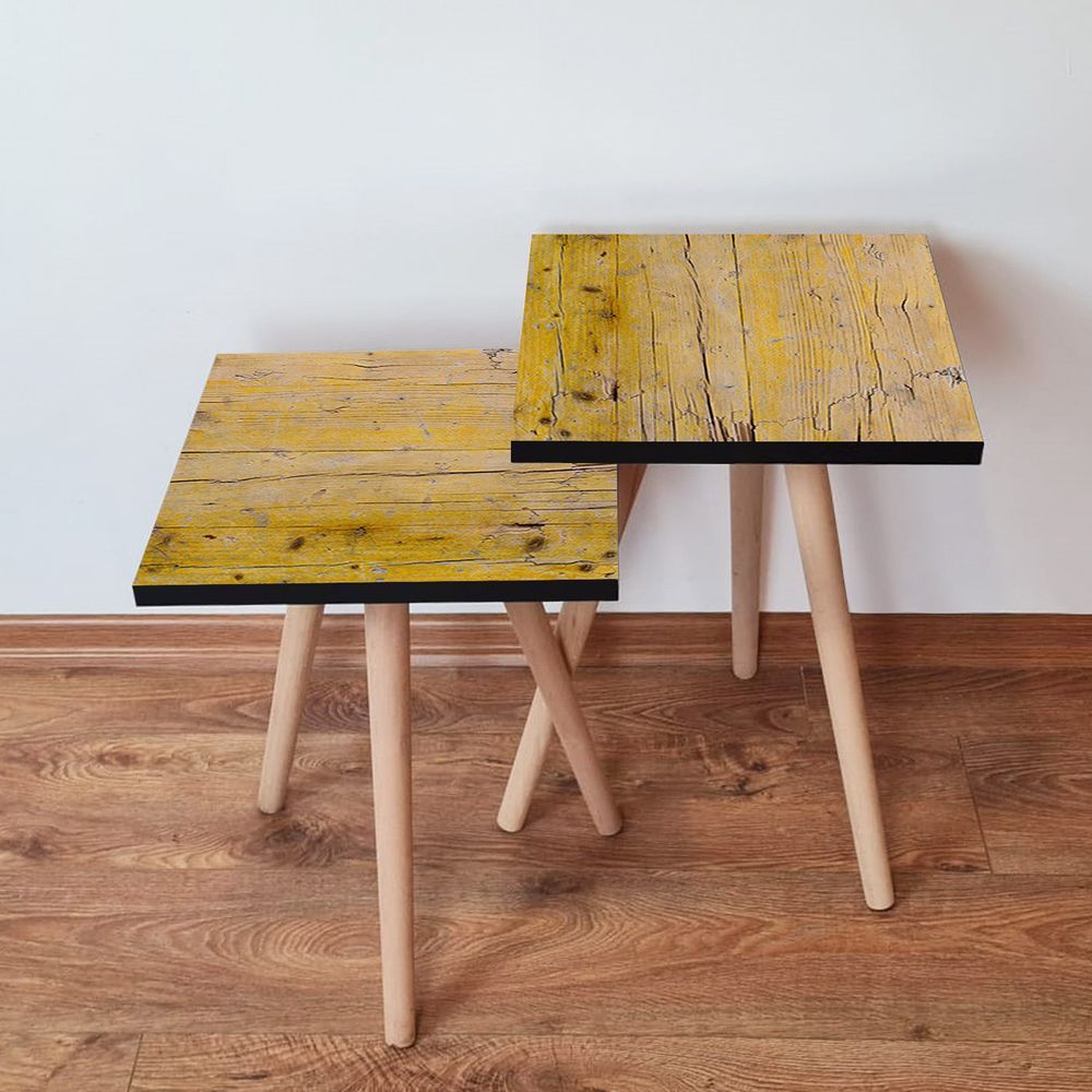 Set od 2 Mustard Mustard Braon Stolića za Gniježđenje slika 1