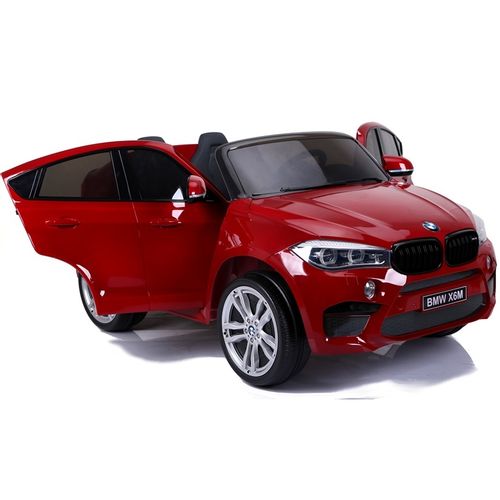 Licencirani BMW X6 M crveni lakirani - dvosjed - auto na akumulator slika 2