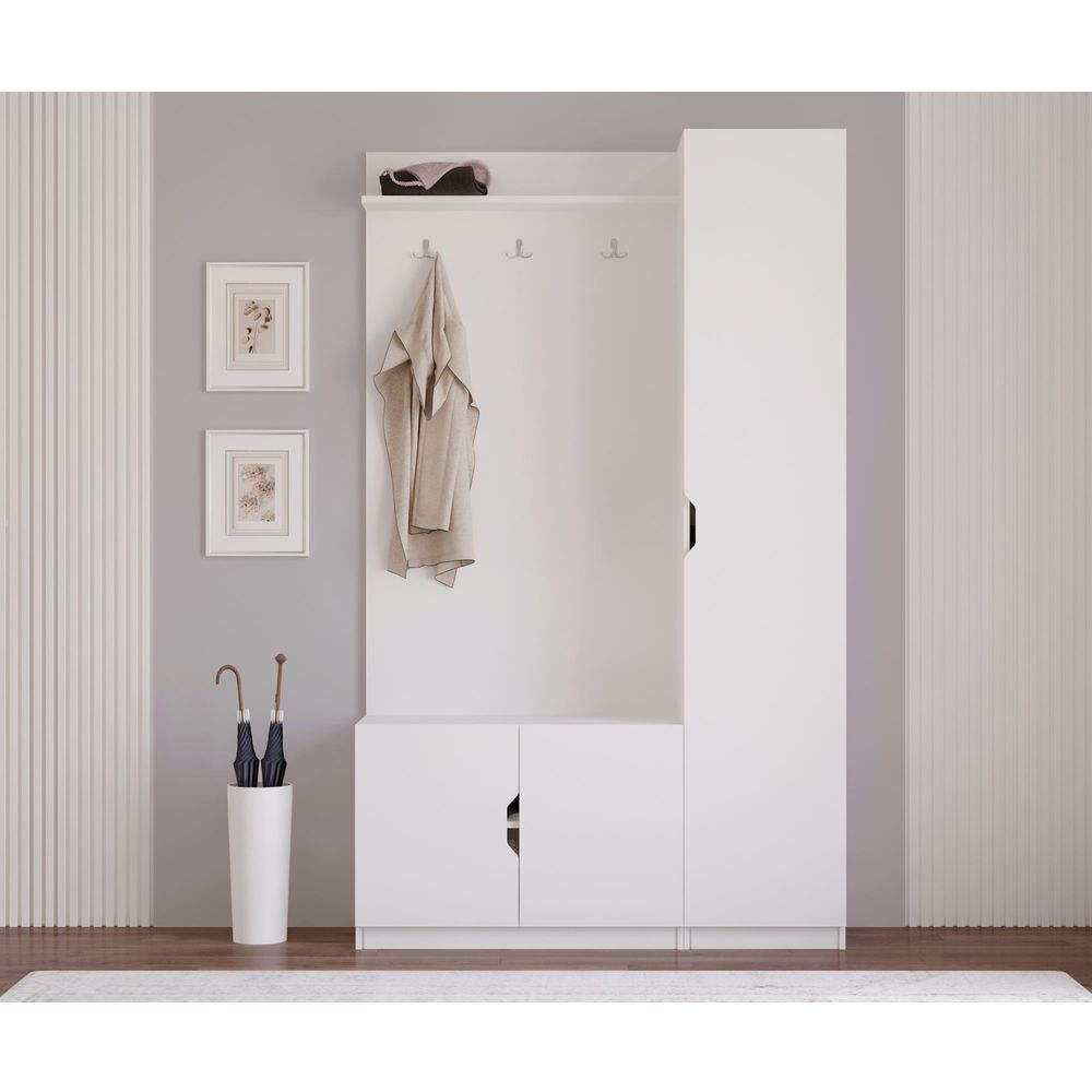 Hall Stand Rb-159 u Mat Bijeloj Boji slika 2