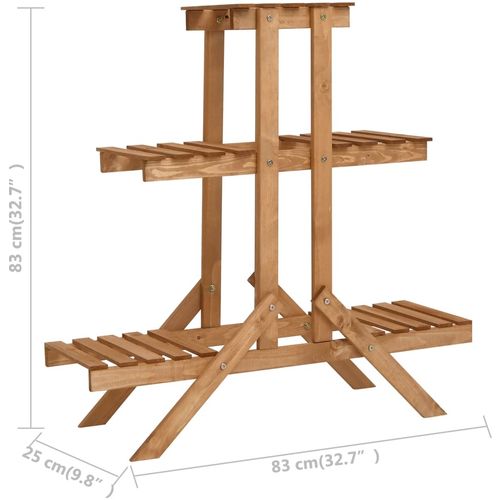 Stalak za biljke 83 x 25 x 83 cm od jelovine slika 20