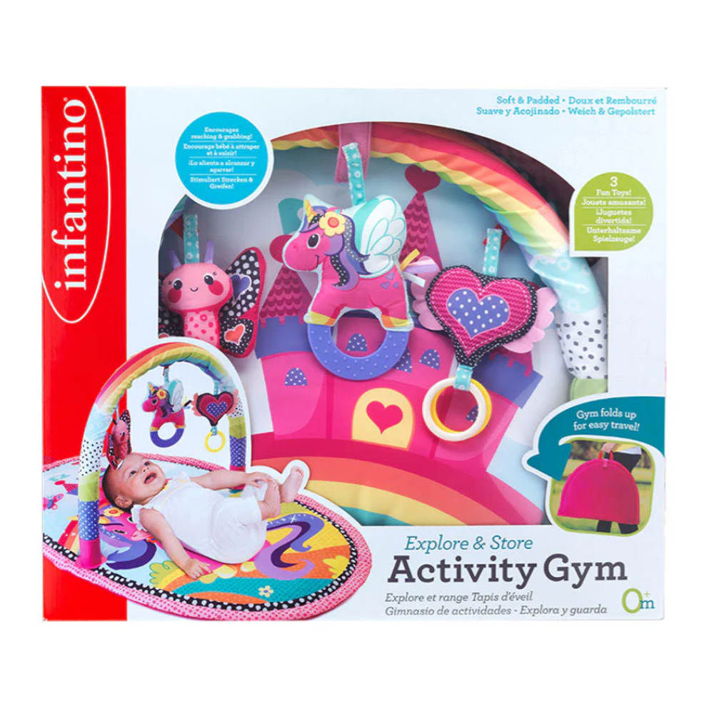 Infantino 005232 Podloga za igru Explore & Store Activity Gym - Pony slika 4