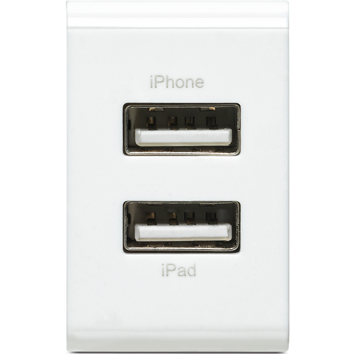 Punjač Zidni MFi (Apple license) - 2xUSB - White - +Lightning cable 1m slika 2