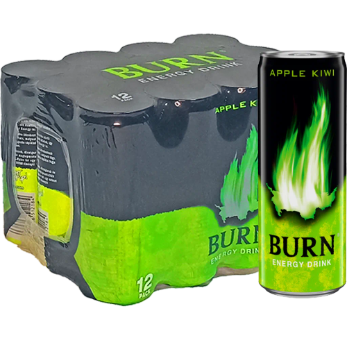 Burn Apple Kiwi gazirano bezalkoholno energetsko piće 0,25l 12/limenka XXL slika 1