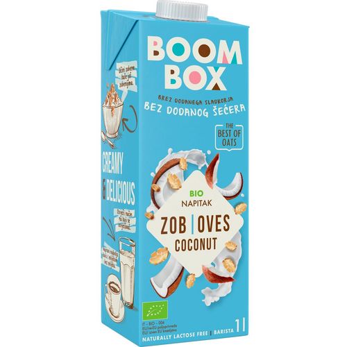 Boom Box Bio napitak od zobi s kokosom 1l slika 1
