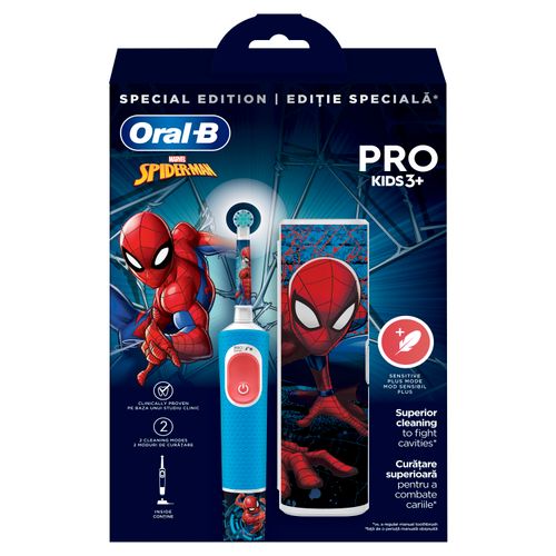 Oral-B Pro Kids električna četkica za zube, SpiderMan, putni set, za uzrast od 3+ godina slika 9