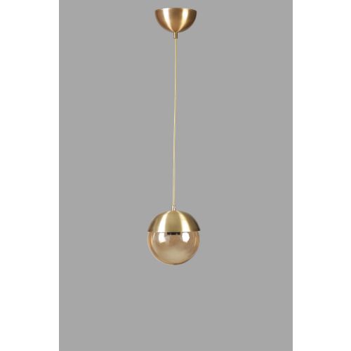 Küre Tekli Eskitme Bal Camlı Sarkıt Gold Chandelier slika 2