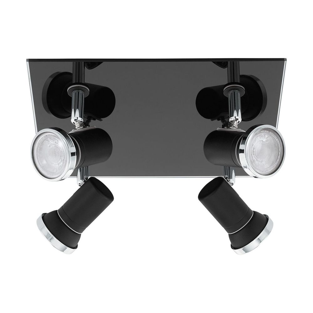 Eglo Tamara 1 Reflektor sa 4 LED Svjetla, GU10, 4x3,3W, IP44, Krom/Crna slika 1