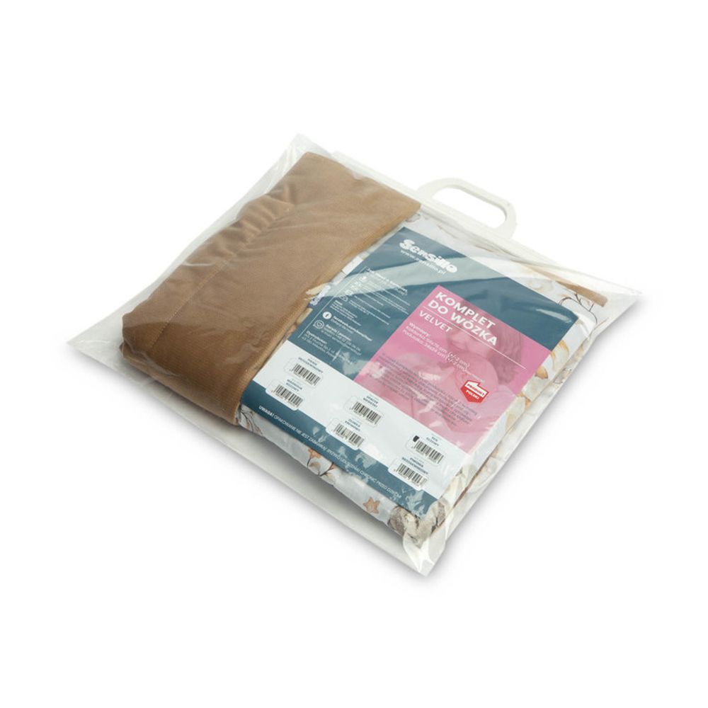 Baršunasta kolica s volanom dream beige slika 4