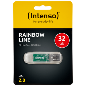 (Intenso) USB Flash drive 32GB Hi-Speed USB 2.0,Rainbow Line,TRANSP. - USB2.0-32GB/Rainbow