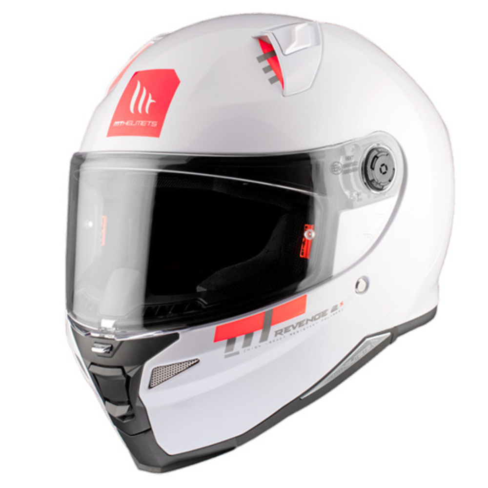 MT Helmets vizir za moto kacigu Revenge 2 S Solid A0 Gloss White slika 1