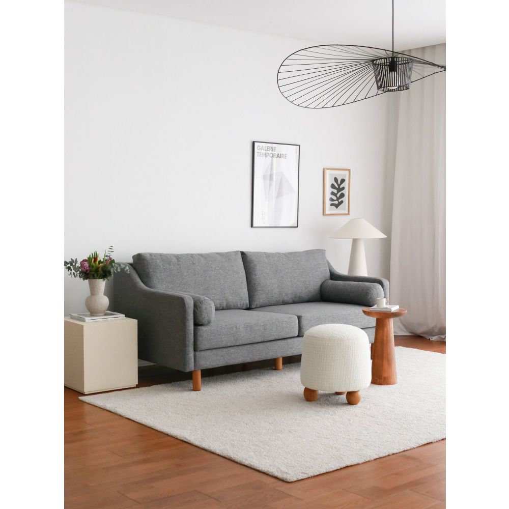 Nordi 3 Seater Wood - Siva Trosjed slika 1