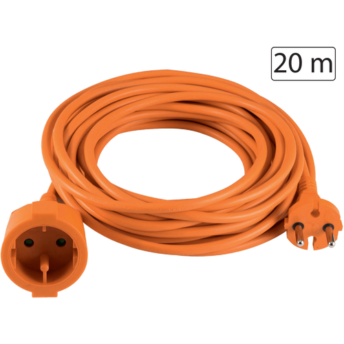 Home produžni strujni kabl 1 utičnica, 20m, H05VV-F, orange - NV 4-20/OR/1,5 slika 1