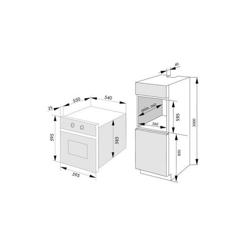 Amica Ugradbena Pećnica BOC 4512 (56032) - Električna Pećnica s 9 Funkcija slika 10