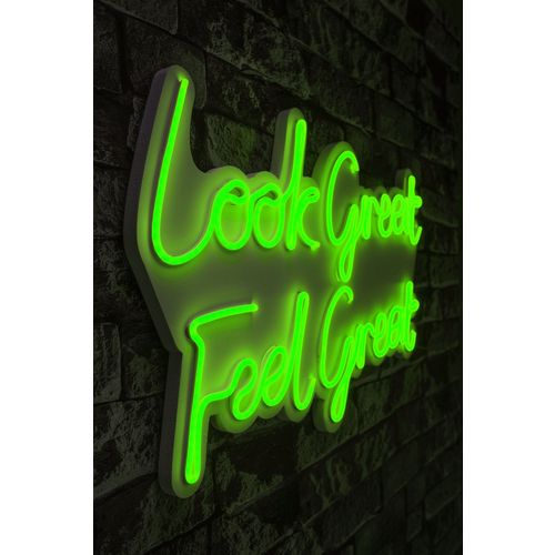Wallity Ukrasna plastična LED rasvjeta, Look Great Feel Great - Green slika 7
