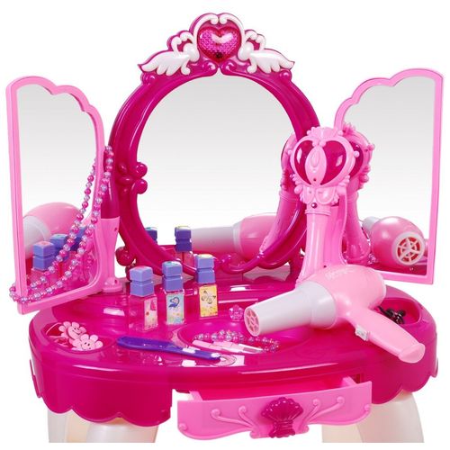 Dječji rozi toaletni stolić za princeze slika 4