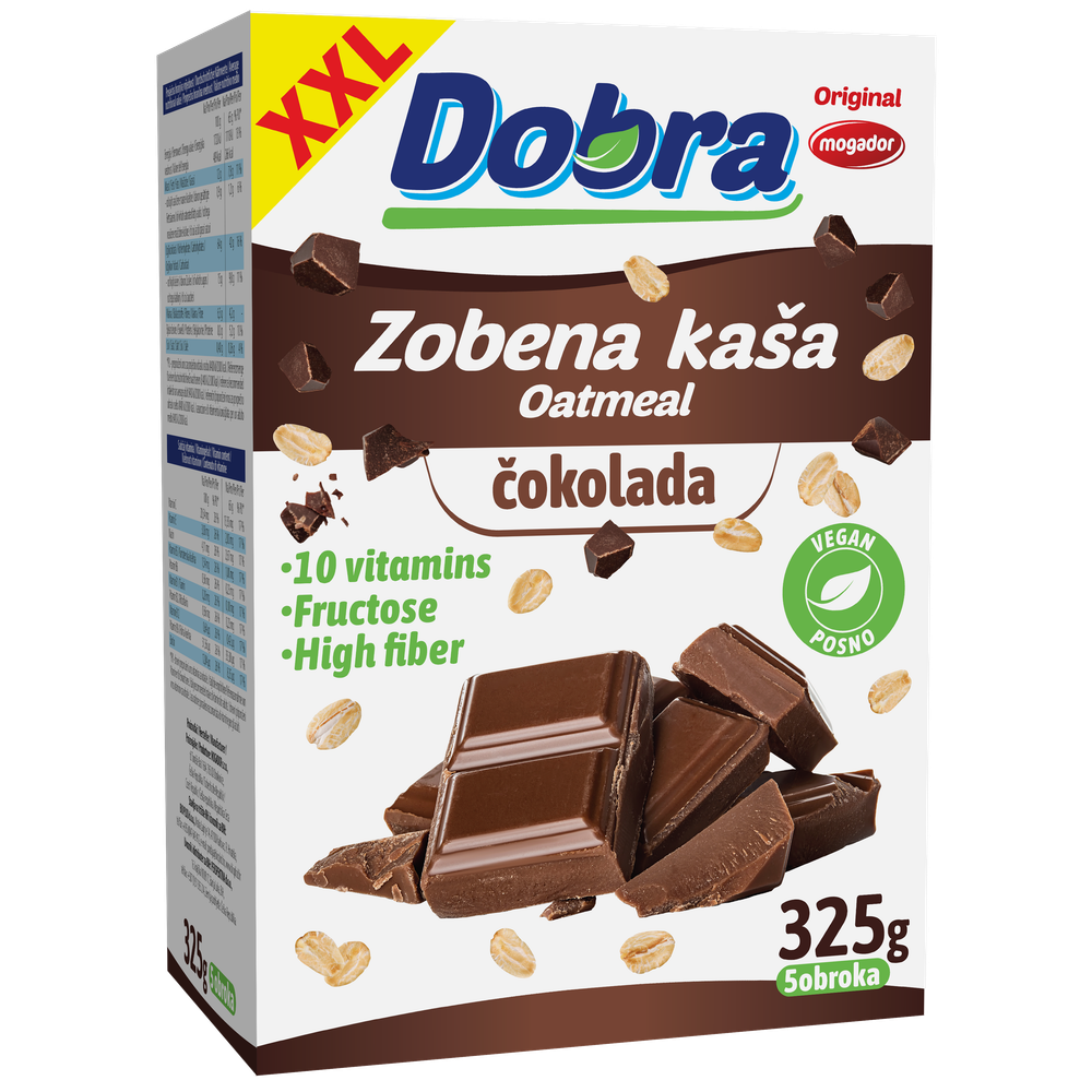 Dobra zobena kaša čokolada 325g  XXL slika 1
