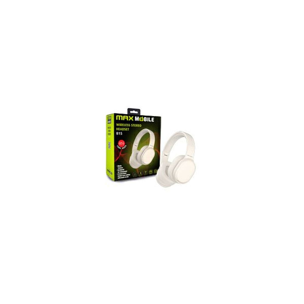 MAXMOBILE SLUŠALICE BLUETOOTH B15 HEADSET stereo Beige slika 2