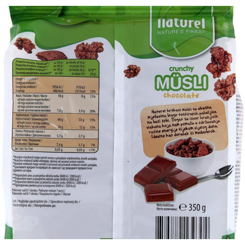 Naturel Crunchy muesli čokolada 350g slika 2