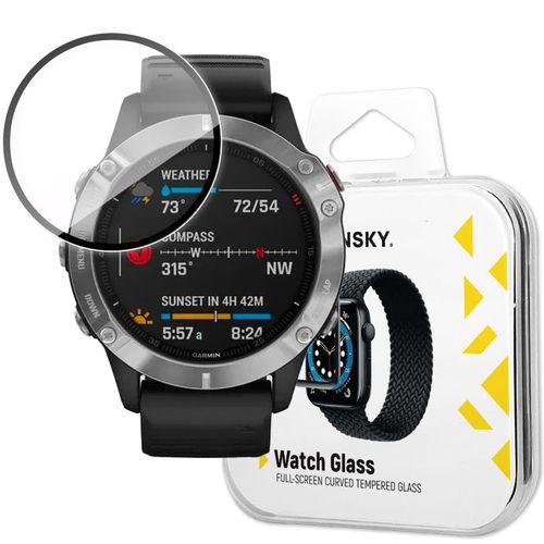 Wozinsky Watch Glass hibridno staklo za Garmin Fenix 6 crno slika 1