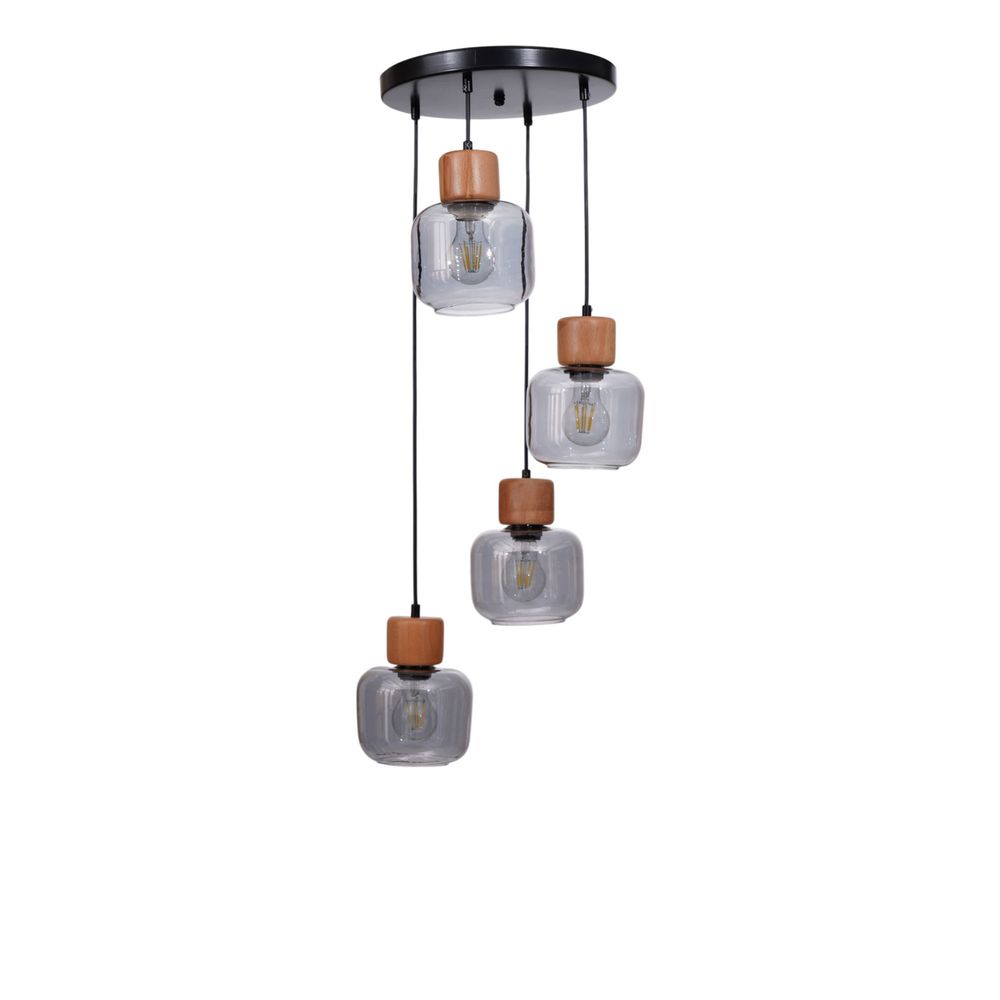 Opviq Luster 734, Siva, Hrast, Crna slika 2