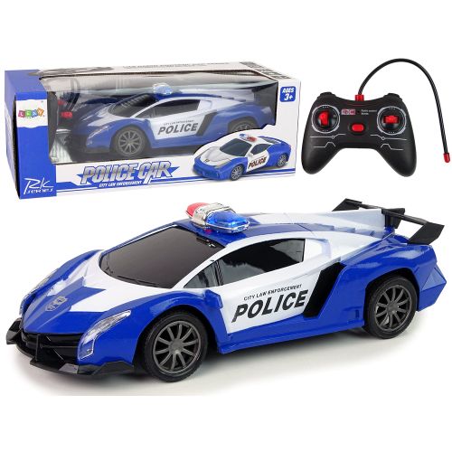 Auto na daljinsko upravljanje Police Racing 1:16 LED - plavi slika 1