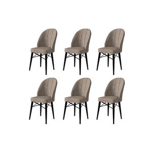 Ritim - Set stolica Cappuccino, Crni Cappuccino (6 komada)
