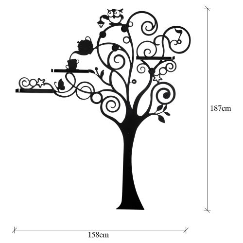 Wallity Metalni Zidni Obešač WSH-024 u Crnoj Boji slika 10