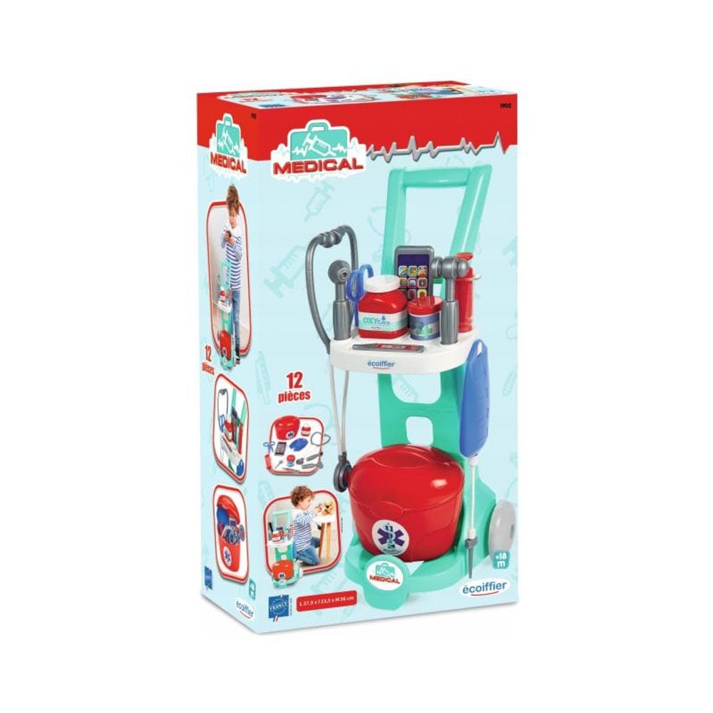 Ecoiffier SM001902 Medical Medicinska kolica sa priborom slika 2