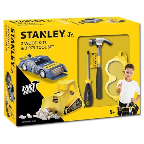 SET ZA DJECU AUTO I BAGER + TRI ALATA Stanley U004-K02-T03-SY slika 3