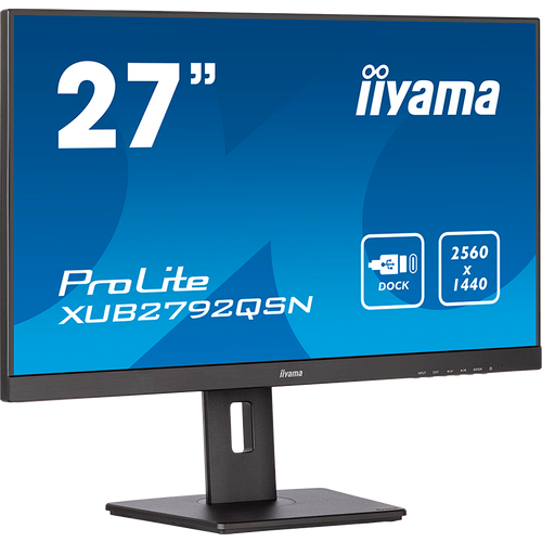 Monitor IIYAMA XUB2792QSN-B5 27’’ WQHD IPS USB-C Dock with RJ45 4ms HDMI DP USB 3.0 slika 3