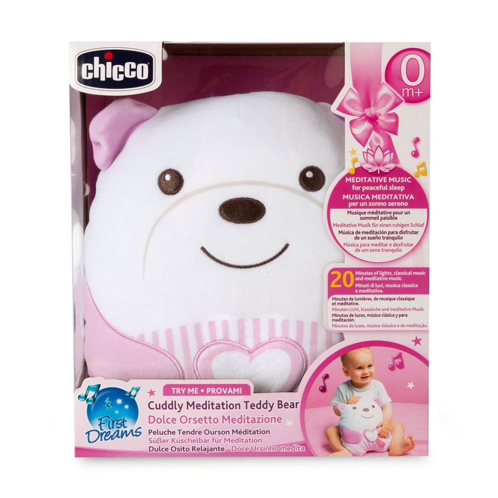 Chicco Muzička igračka sa noćnim svjetlom Teddy Bear, Roza slika 5