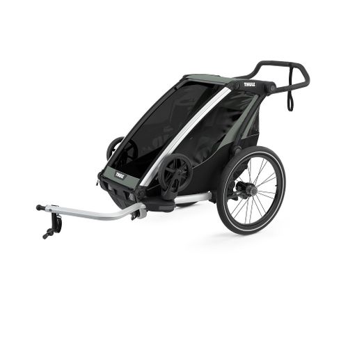 Thule Chariot Lite zeleno (agava)/crna sportska dječja kolica i prikolica za bicikl za jedno dijete (4u1) slika 1