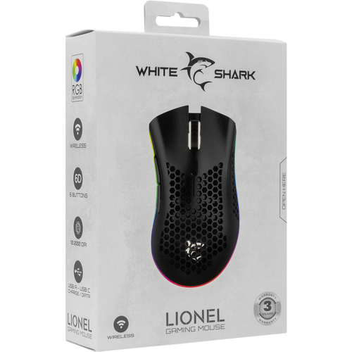 White Shark MIŠ WGM-5012 LIONEL / 10.000 DPI - Crni / Wireless slika 7