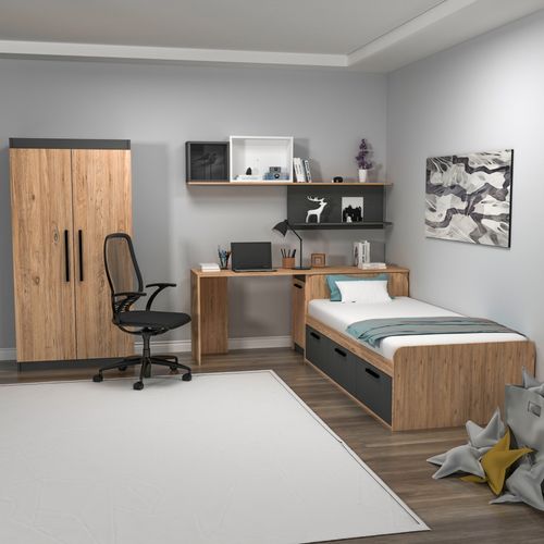 Akser Group - Atlantic Pine, Anthracite Atlantic Pine
Anthracite Young Room Set slika 2