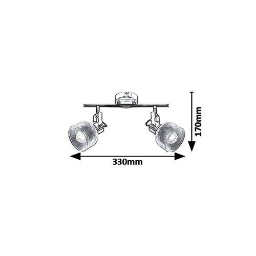 Rabalux Francis, spot, E14 2X MAX 28W, hrom slika 2