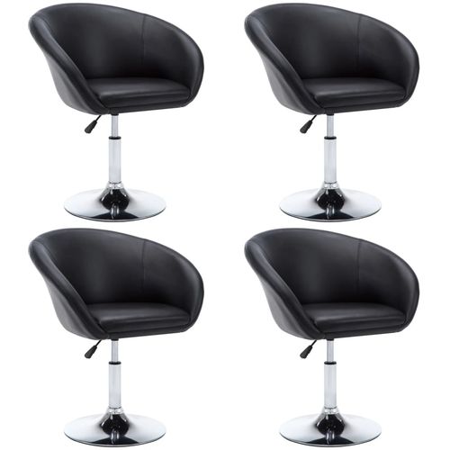 Blagovaonske stolice od umjetne kože okretne 4 kom crne slika 36