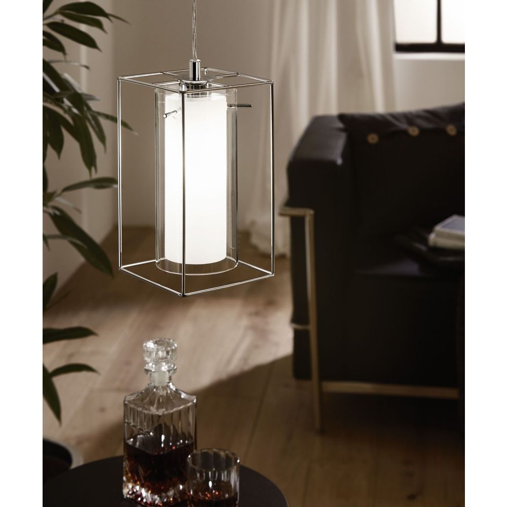 Eglo Loncino 1 Visilica - Krom/Prozirno Bijela, E27 slika 2