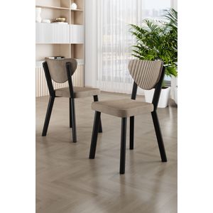 Arfe - Crni Set Stolica za Cappuccino (4 Komada)
