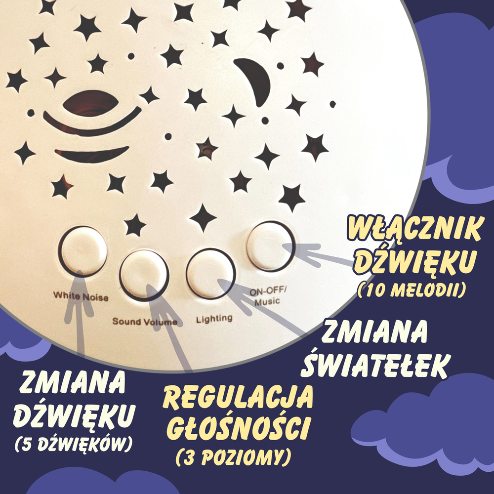Woopie beba umiljata igračka spavač projektor 2u1 sova - 10 uspavanki slika 2