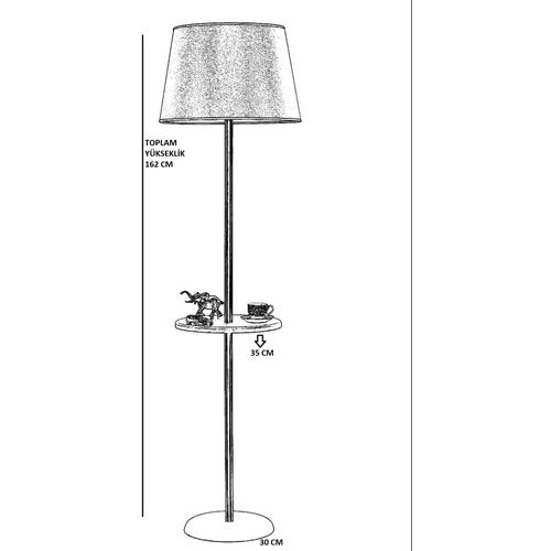 Mercan 8738-6 Gold
Grey Floor Lamp slika 3
