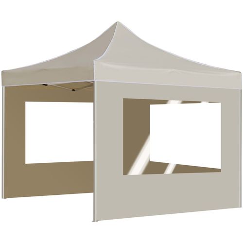 Profesionalni sklopivi šator za zabave 3 x 3 m krem slika 4