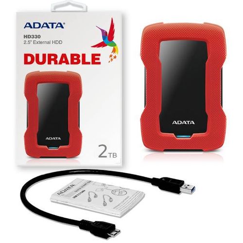 A-DATA 2TB 2.5 inča AHD330-2TU31-CRD crveni eksterni hard disk slika 2