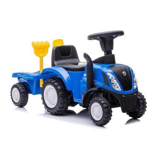 Dječji traktor guralica s prikolicom New Holland plavi slika 5