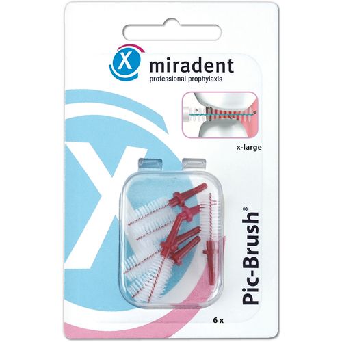 Miradent Pic-Brush, refill kit, bordeaux 6er slika 1