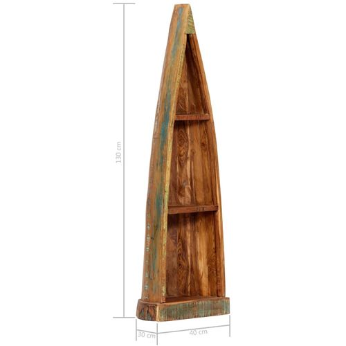 Ormarić u obliku čamca 40 x 30 x 130 cm masivno obnovljeno drva slika 16