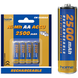 home Baterija punjiva AA, 2500mAh, blister 4 kom - CM 2500AA